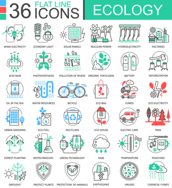 36款PPT格式生态环保icons矢量图标素材