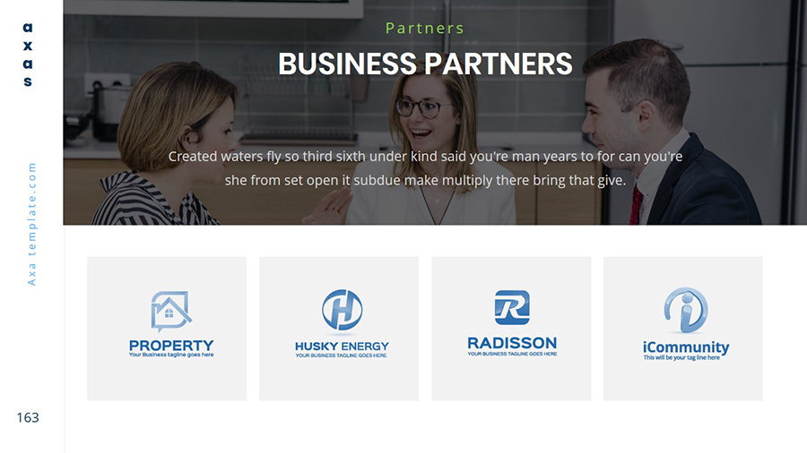 PPT制作合作伙伴客户案例logo排版