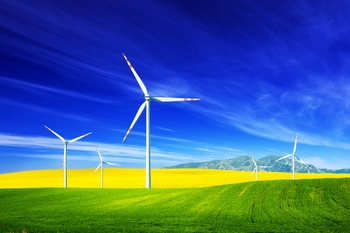 8张高清草原上风车风力环保能源图片
