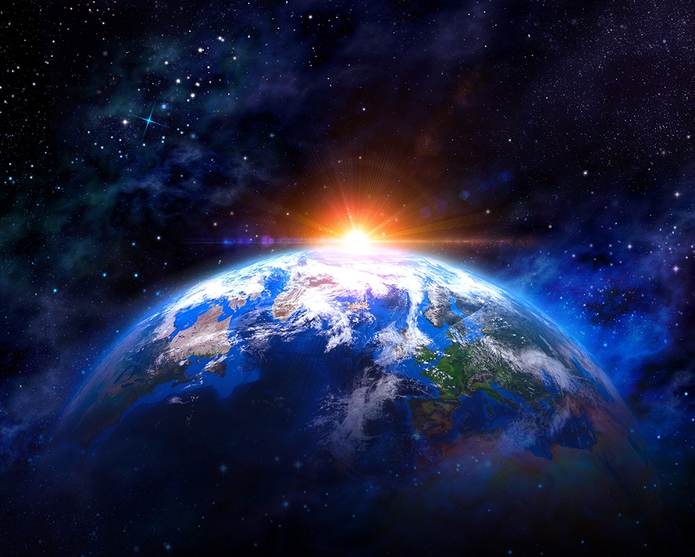 5张高清炫彩地球星球科技背景图