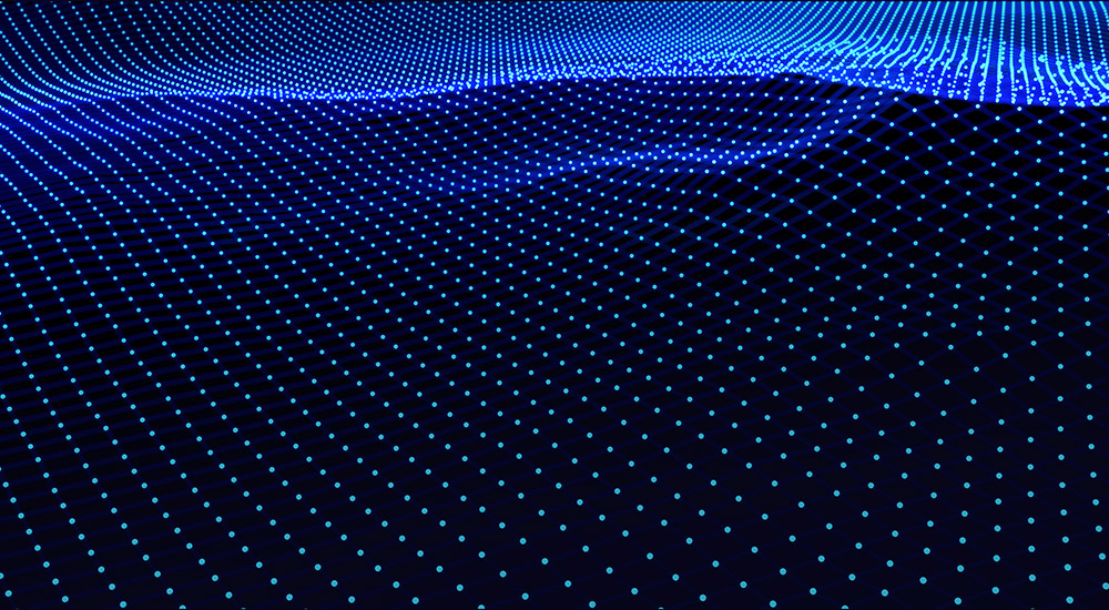 2张抽象创意波浪线条粒子动感科技PPT背景图片(图1)