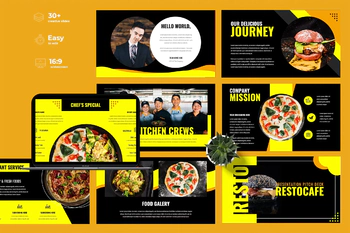 餐厅食品宣传公司介绍PPT模板免费下载