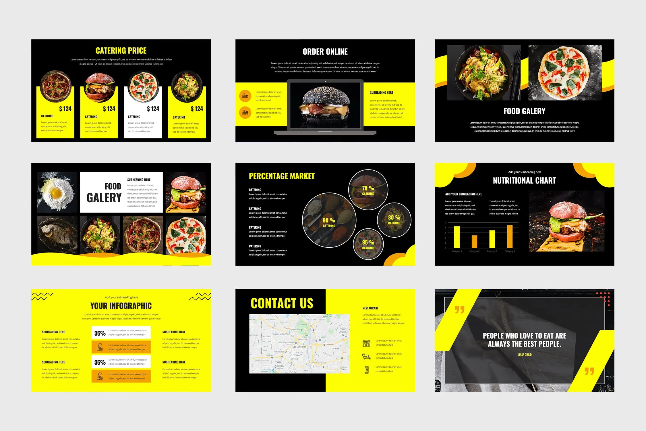 餐厅食品宣传公司介绍PPT模板免费下载(图3)