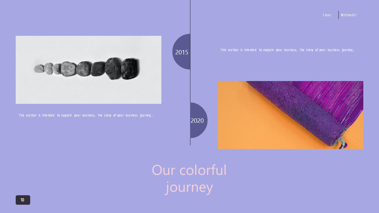 紫色简约风艺术创意设计介绍PPT模板下载