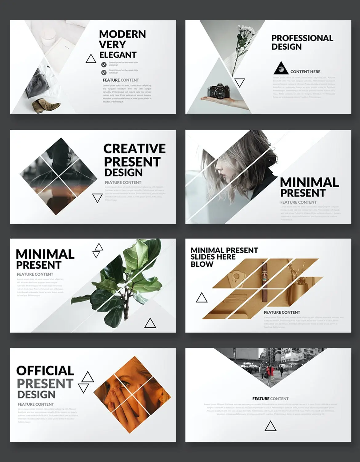 几何图形创意设计公司简介演示PPT模板(图5)
