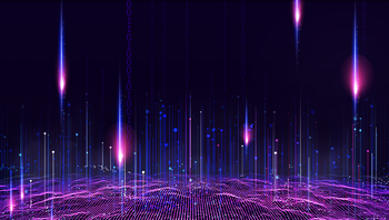 紫色科技背景炫彩光效数据PPT背景图psd