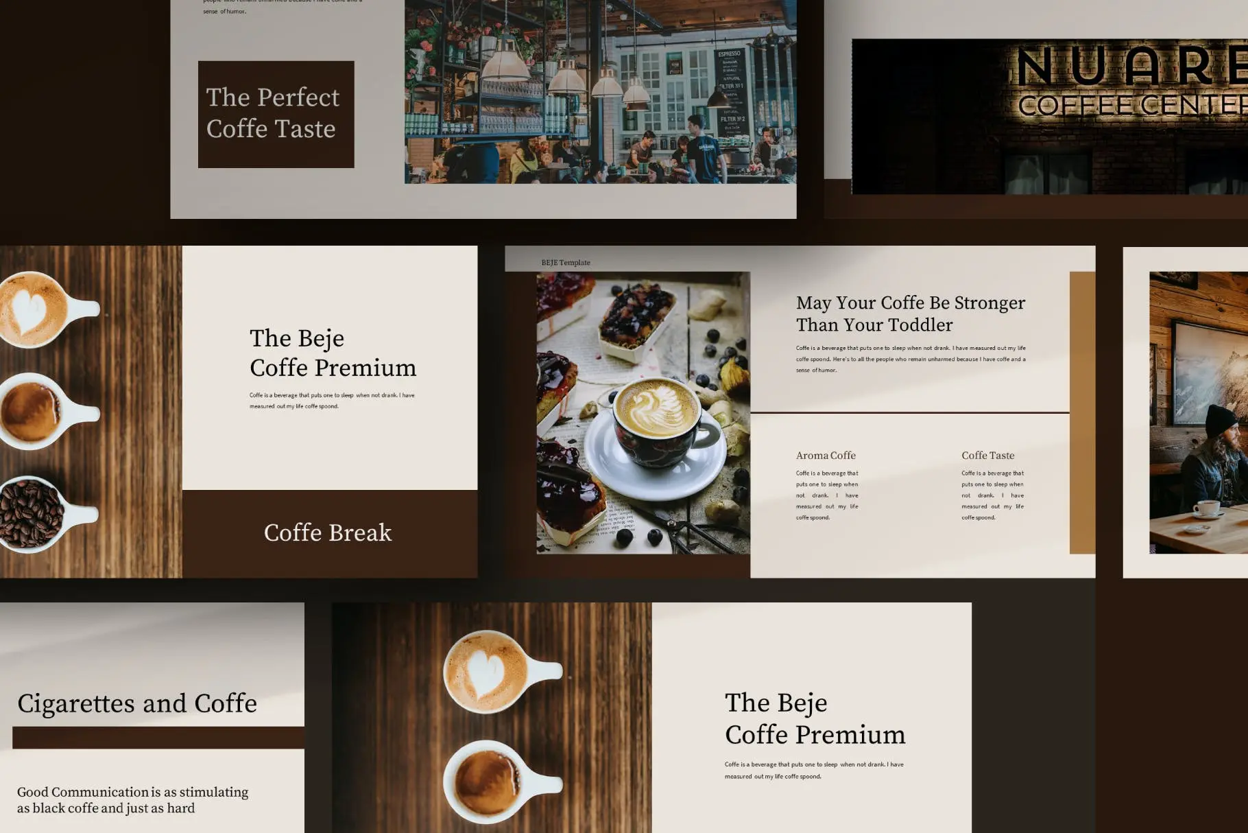 咖啡文化企业推广简介PPT设计模板(图2)