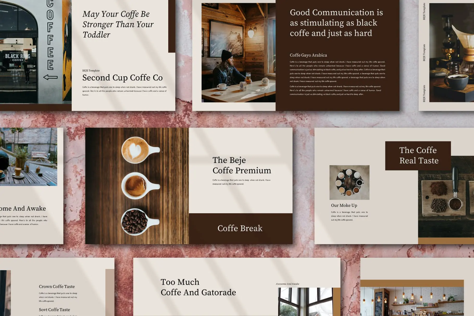 咖啡文化企业推广简介PPT设计模板(图4)