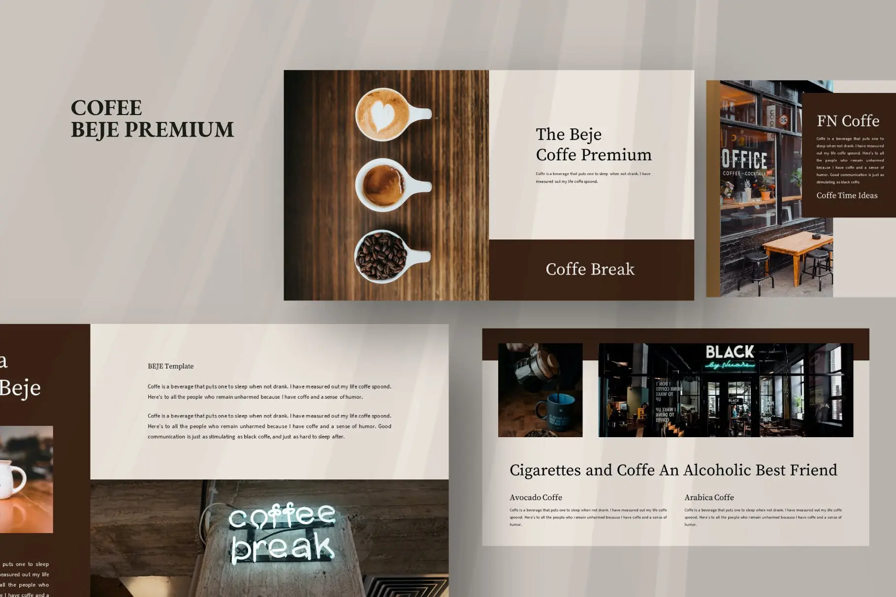 咖啡文化企业推广简介PPT设计模板(图3)