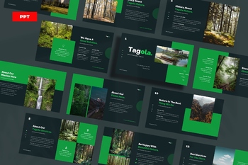 绿色森林自然商业PPT模板免费下载