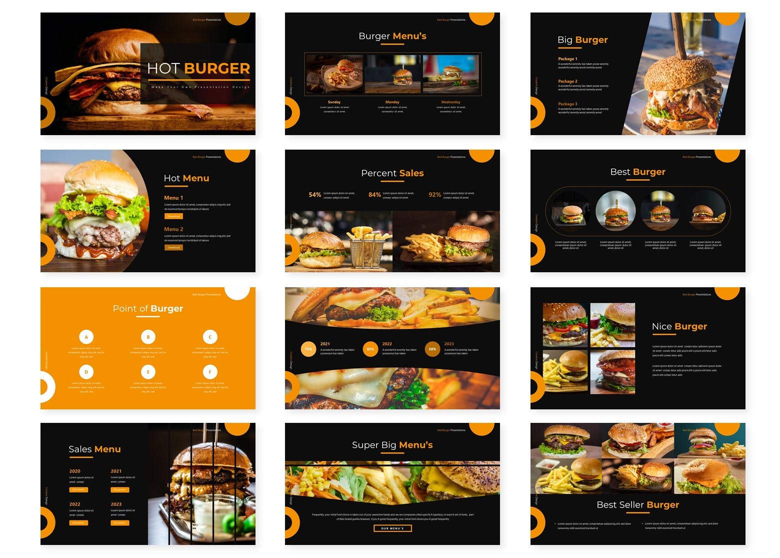 汉堡食品推广公司介绍餐饮ppt模板免费下载(图3)