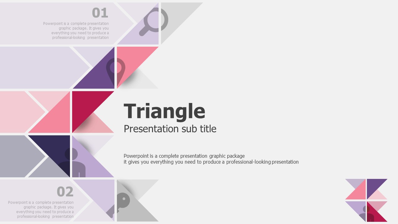 创意三角形主题设计公司简介PPT模板免费下载