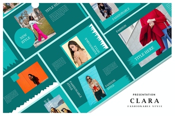 时尚服装品牌推广商业PPT模板免费下载