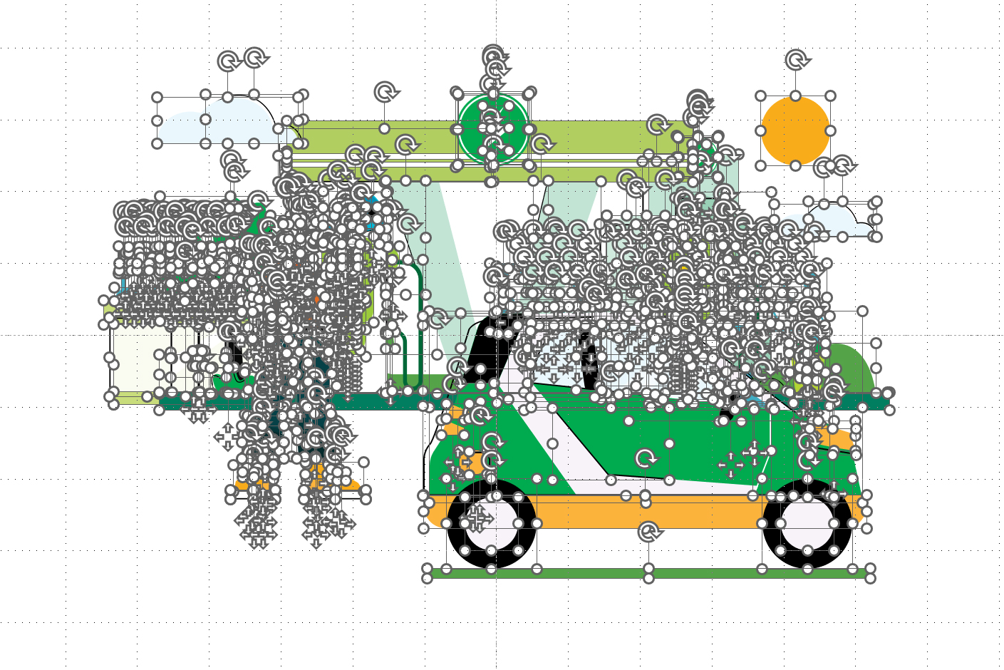 新能源汽车充电主题彩色矢量插画素材PPTX(图1)