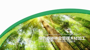 植树造林节能环保工作汇报PPT幻灯片模板免费下载