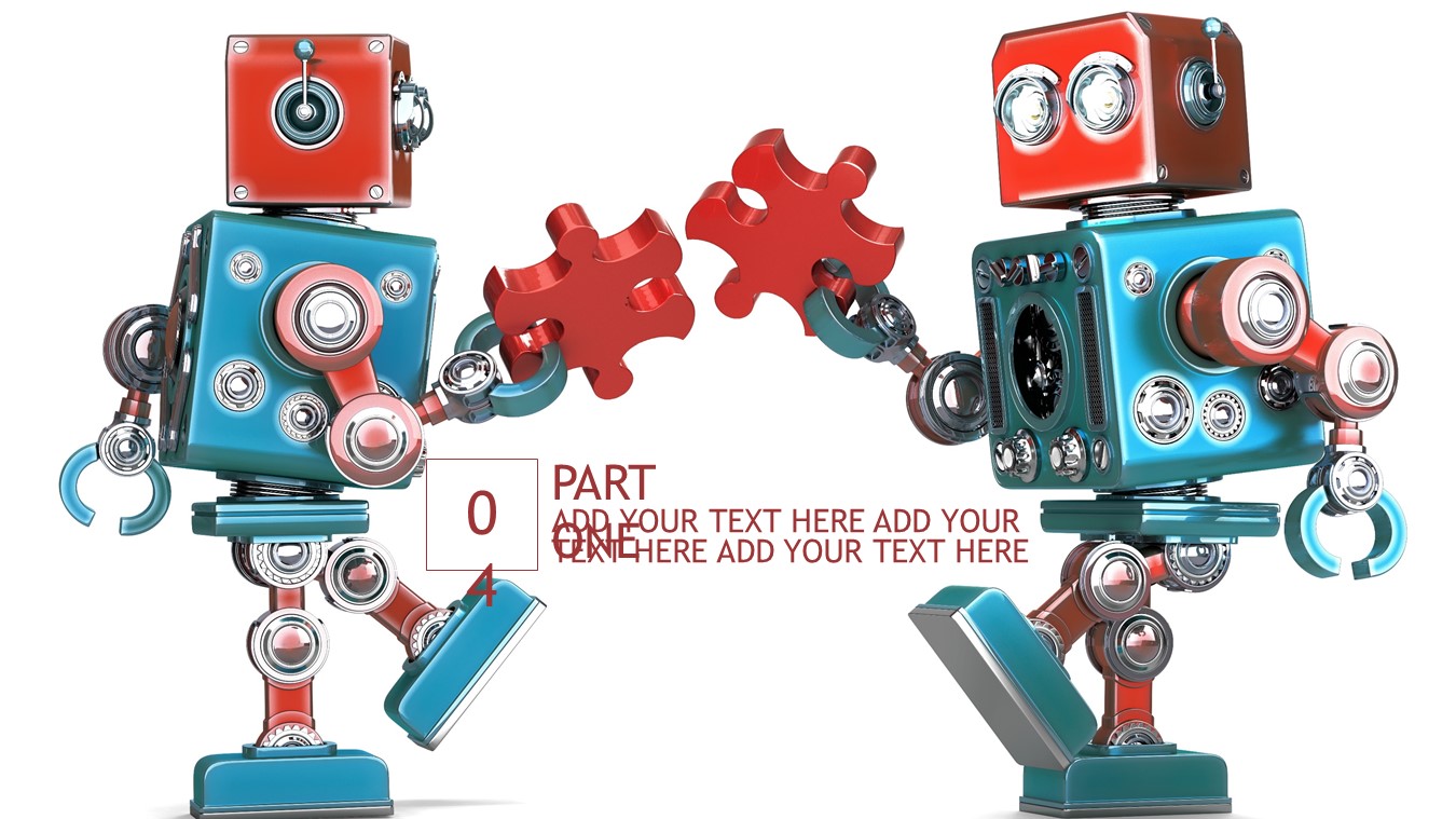 创意机器人项目计划书产品宣传商业PPT模板免费下载