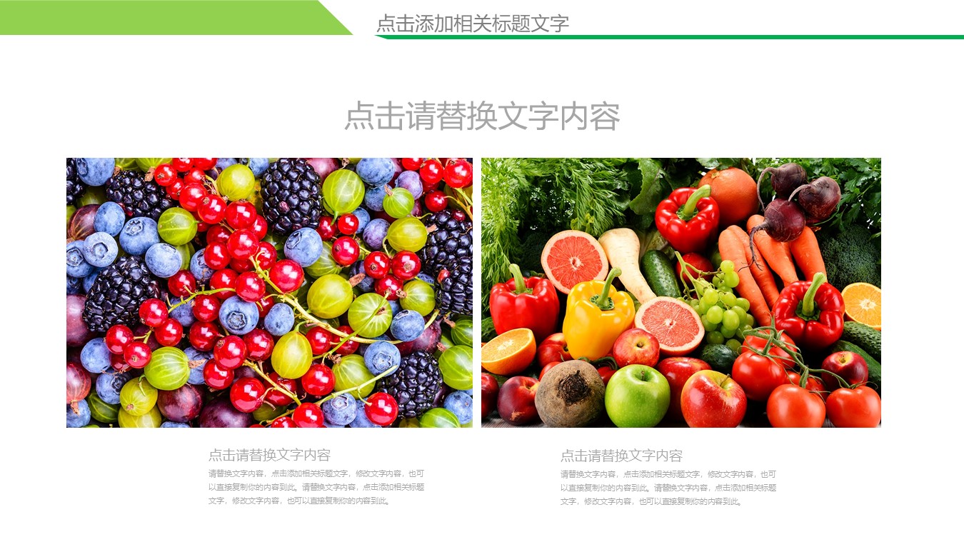 新鲜水果行业汇报总结商业PPT模板免费下载