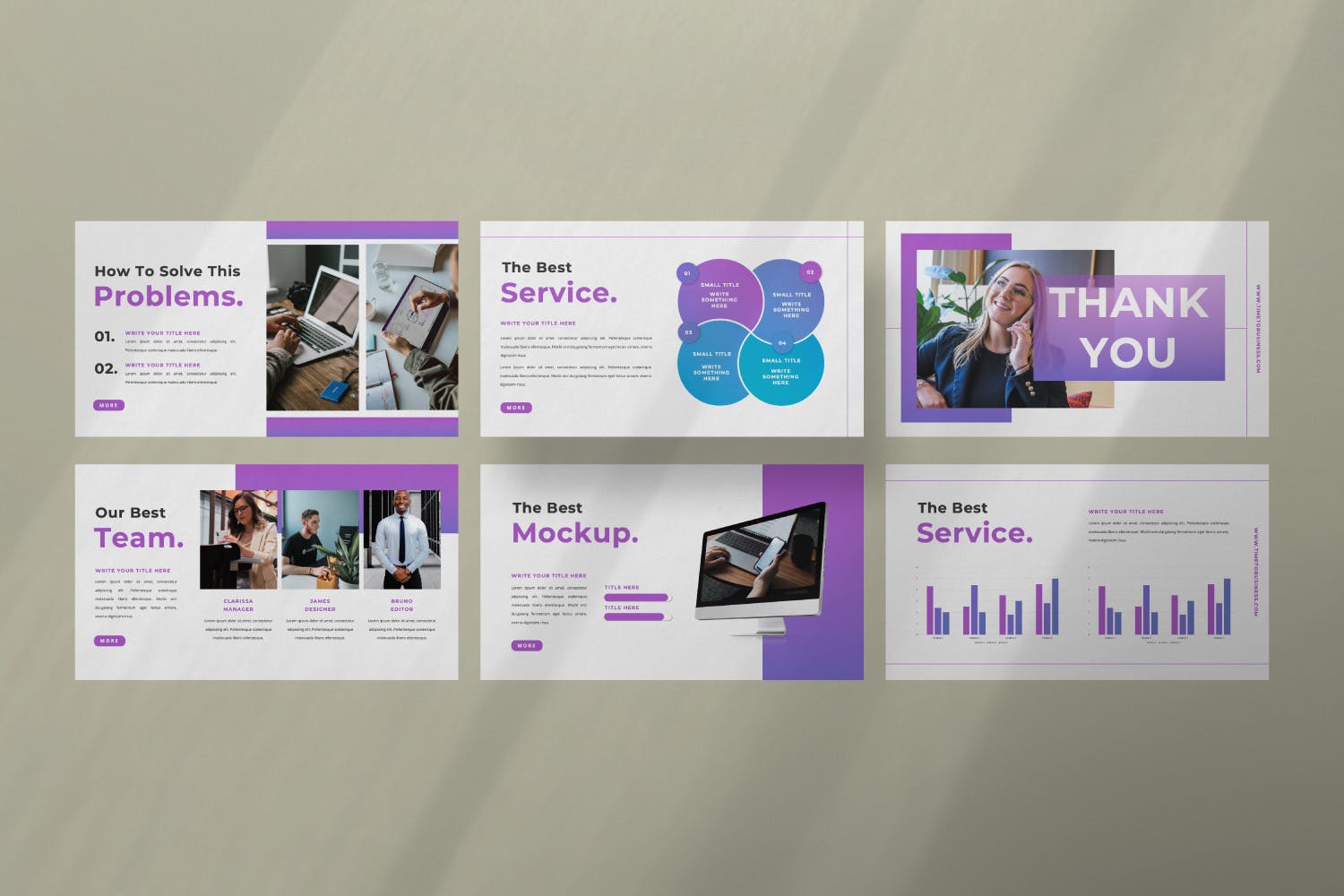 紫色主题公司介绍推广商业PPT模板免费下载(图3)