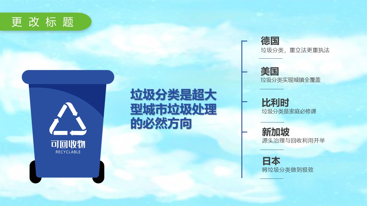 环境保护节能减排再生能环保幻灯片模板免费下载