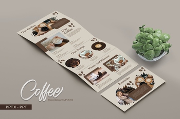 咖啡餐厅餐馆推广商业PPT幻灯片模板免费下载