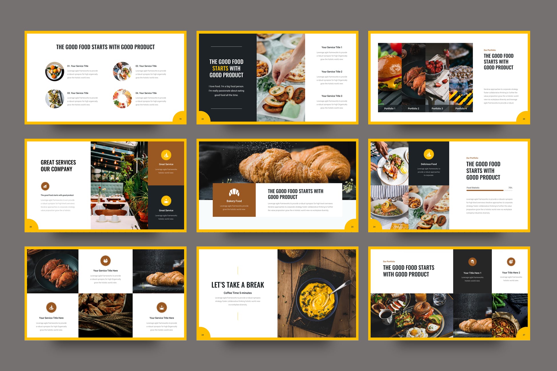 美食食品展示推广商业多用途PPT幻灯片模板免费下载(图3)