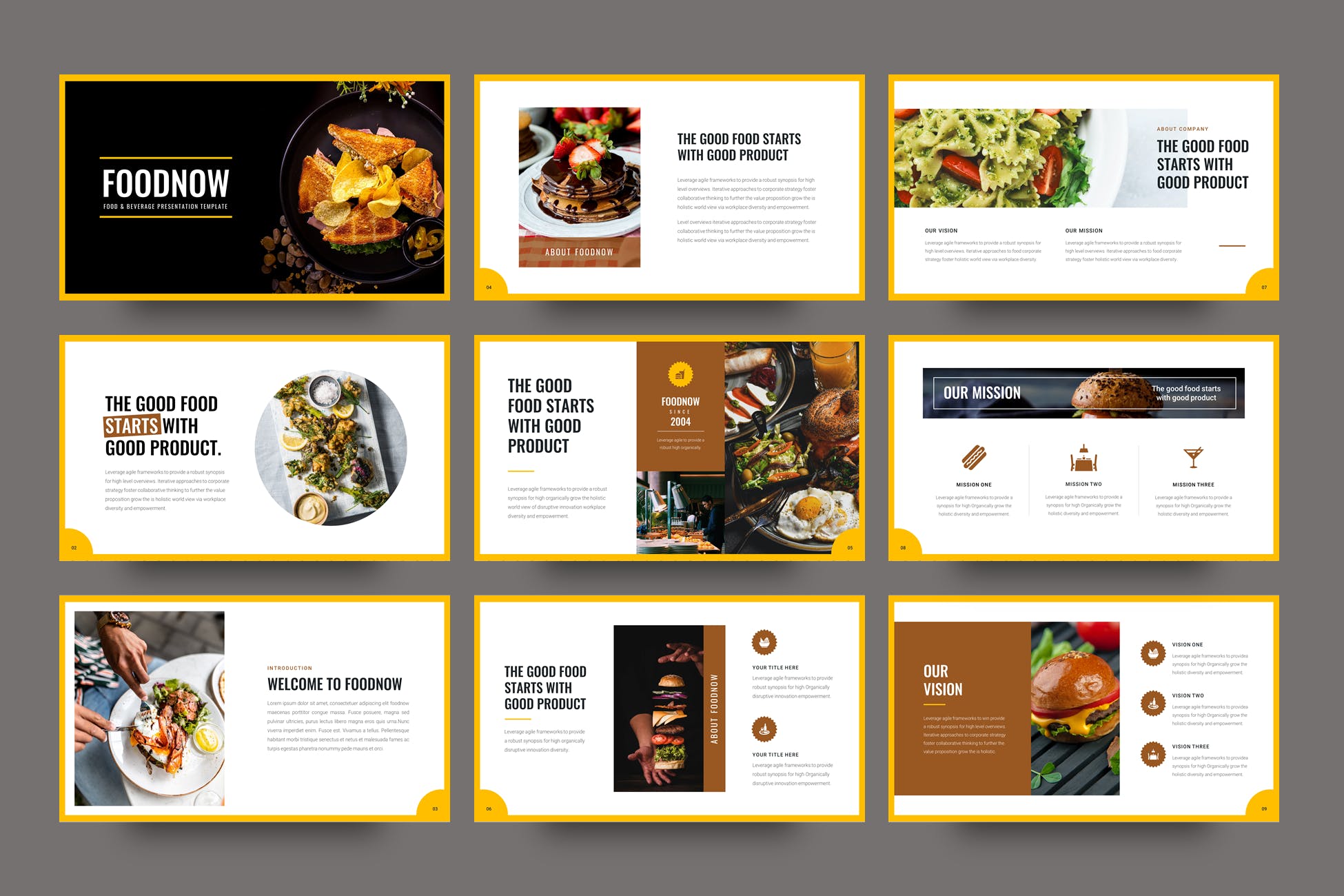美食食品展示推广商业多用途PPT幻灯片模板免费下载(图2)