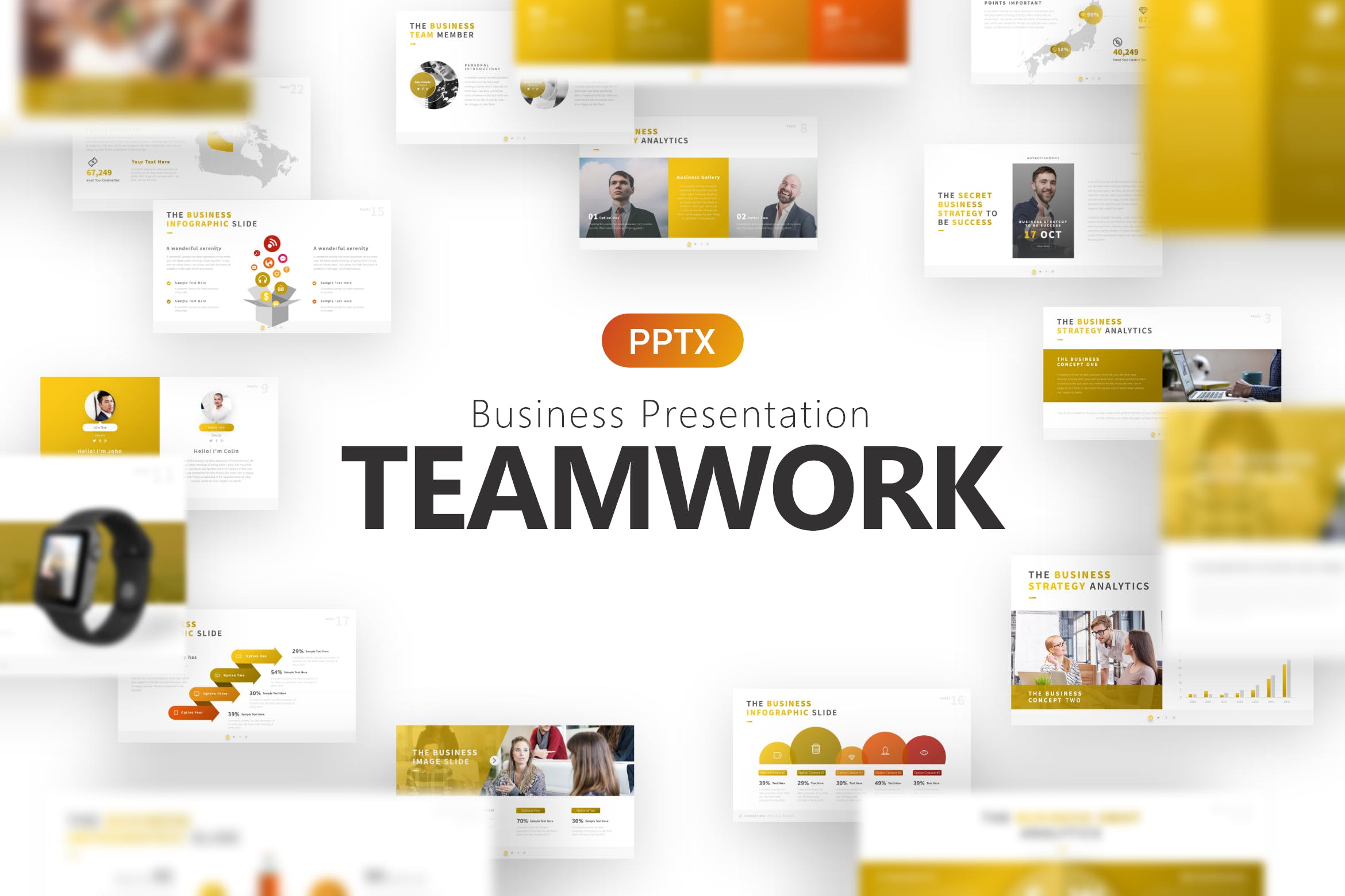 团队合作业务推广商业多用途PPT设计模板免费下载