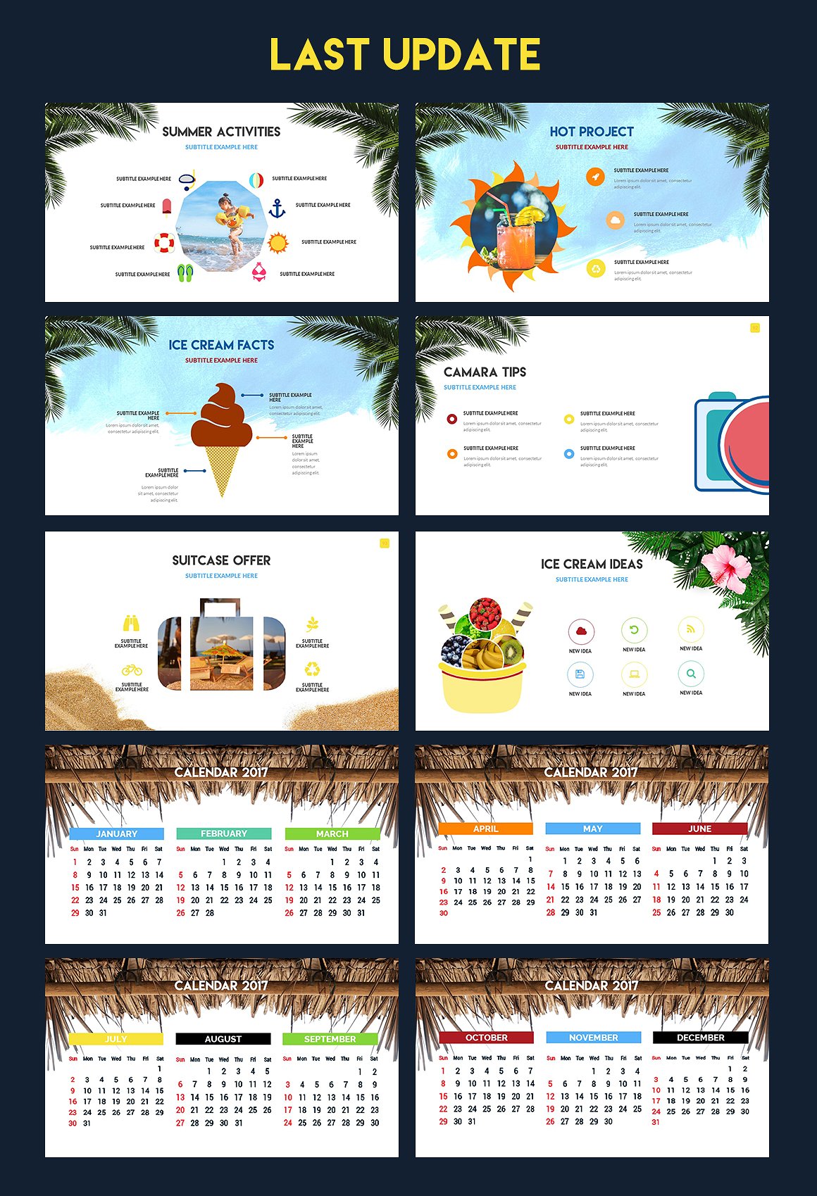夏季鲜花主题户外旅游度假营销推广PPT海报模版免费下载(图3)