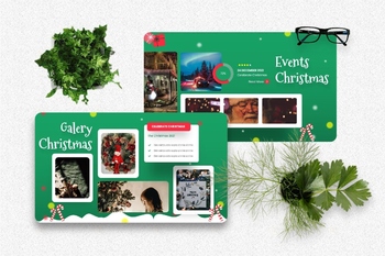 绿色圣诞节公司介绍商业通用PPT模板免费下载