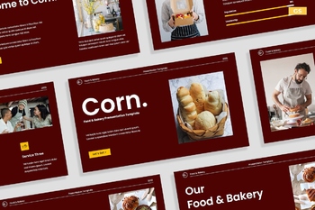 创意美食食品教程公司简介PPT模板免费下载