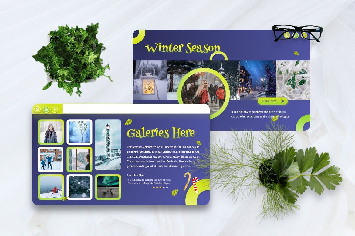 冬季圣诞主题活动营销推广PPT模板免费下载(图7)