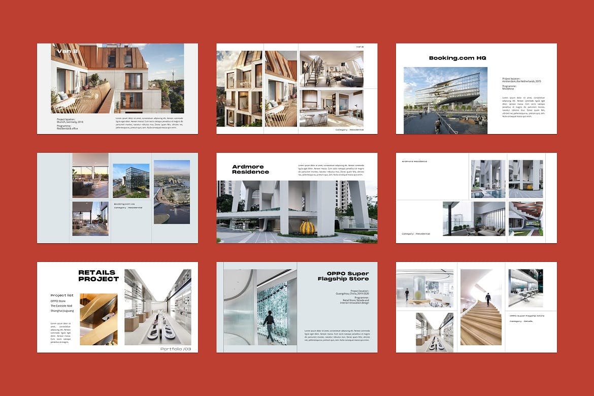 建筑学建筑设计商业PPT模板免费下载(图2)