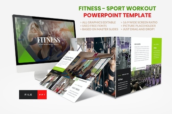 健身锻炼健身房推广商业PPT模板免费下载