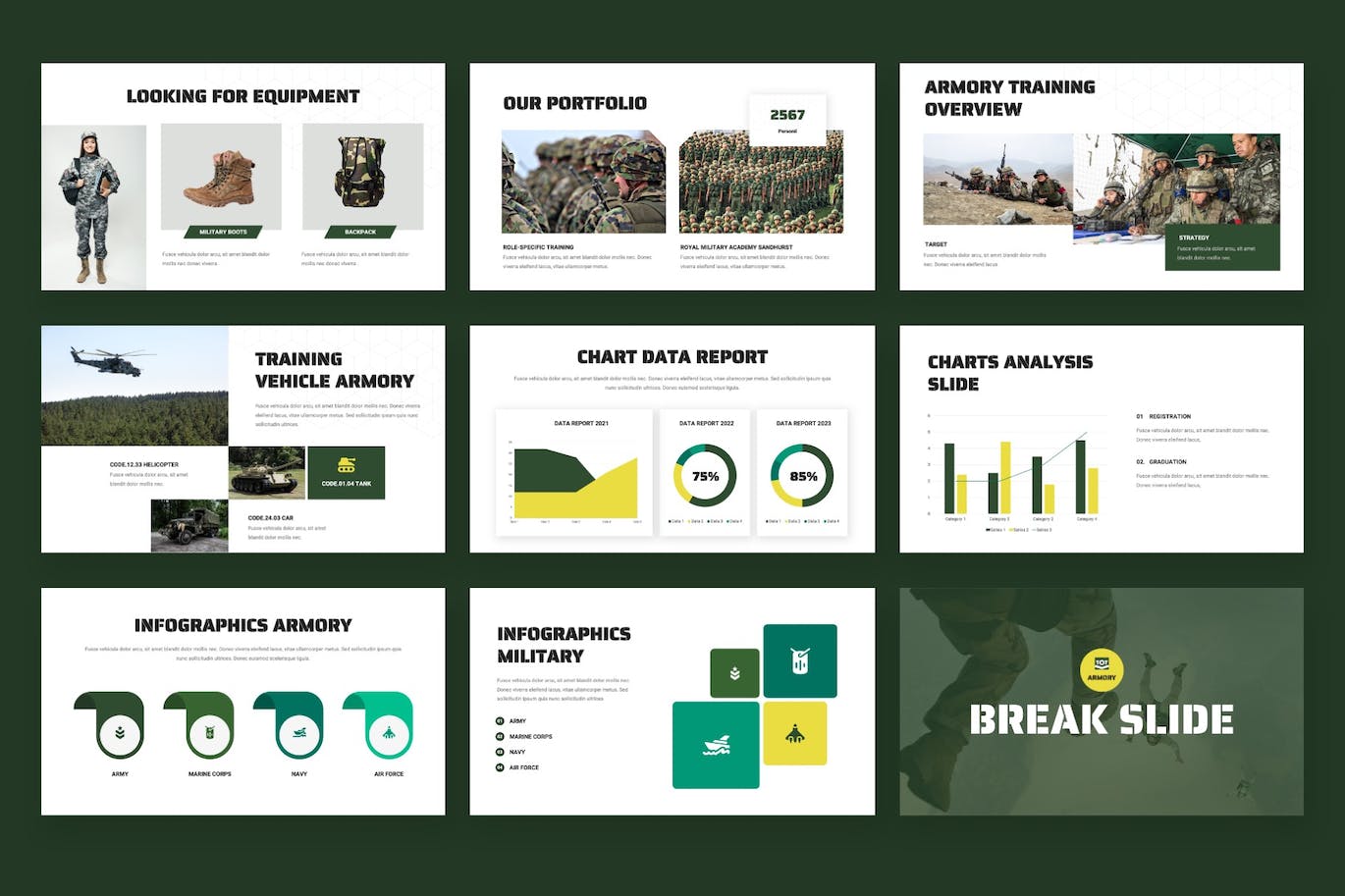 军事教育和训练公司推广PPT模板免费下载(图4)