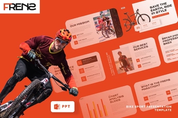 自行车运动活动推广PPT演示模板免费下载