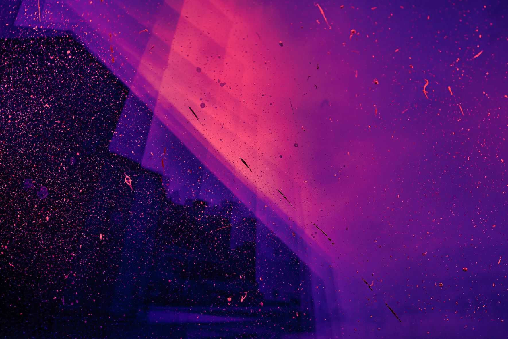 紫色光影光线星空幻灯片PPT背景图片