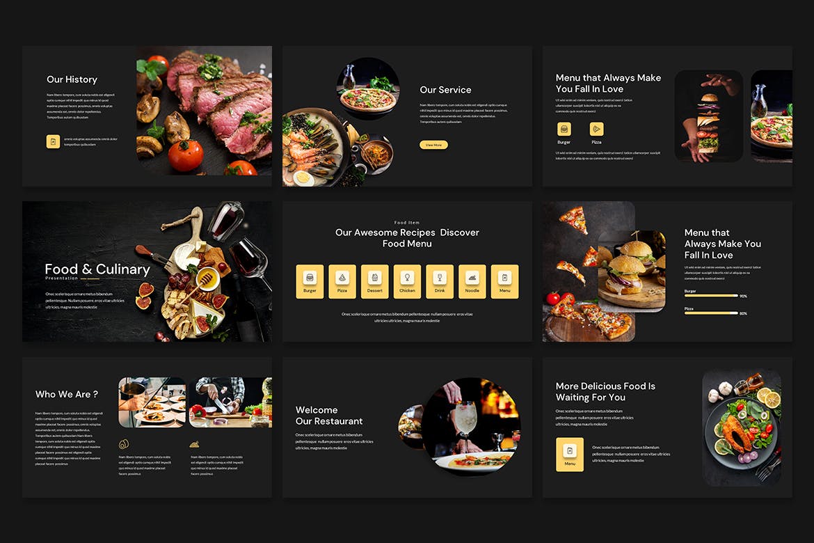 食物和烹饪商业推广PPT演示模板免费下载(图2)