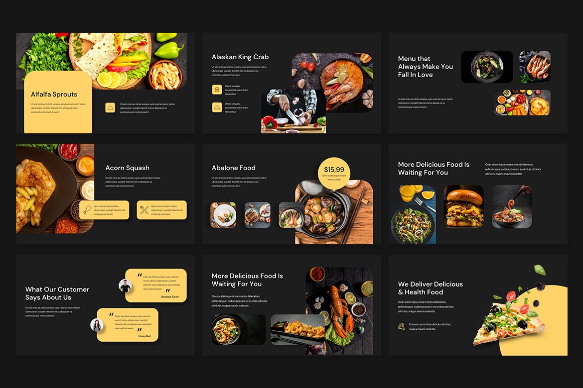 食物和烹饪商业推广PPT演示模板免费下载(图4)