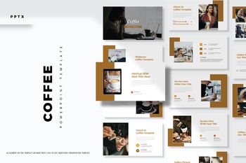 咖啡文化推广PPT幻灯片模板免费下载