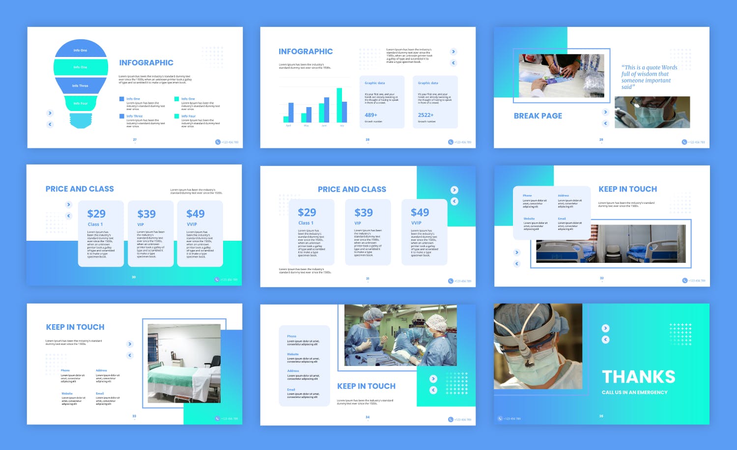 医院和保健培训PPT幻灯片模板免费下载(图2)