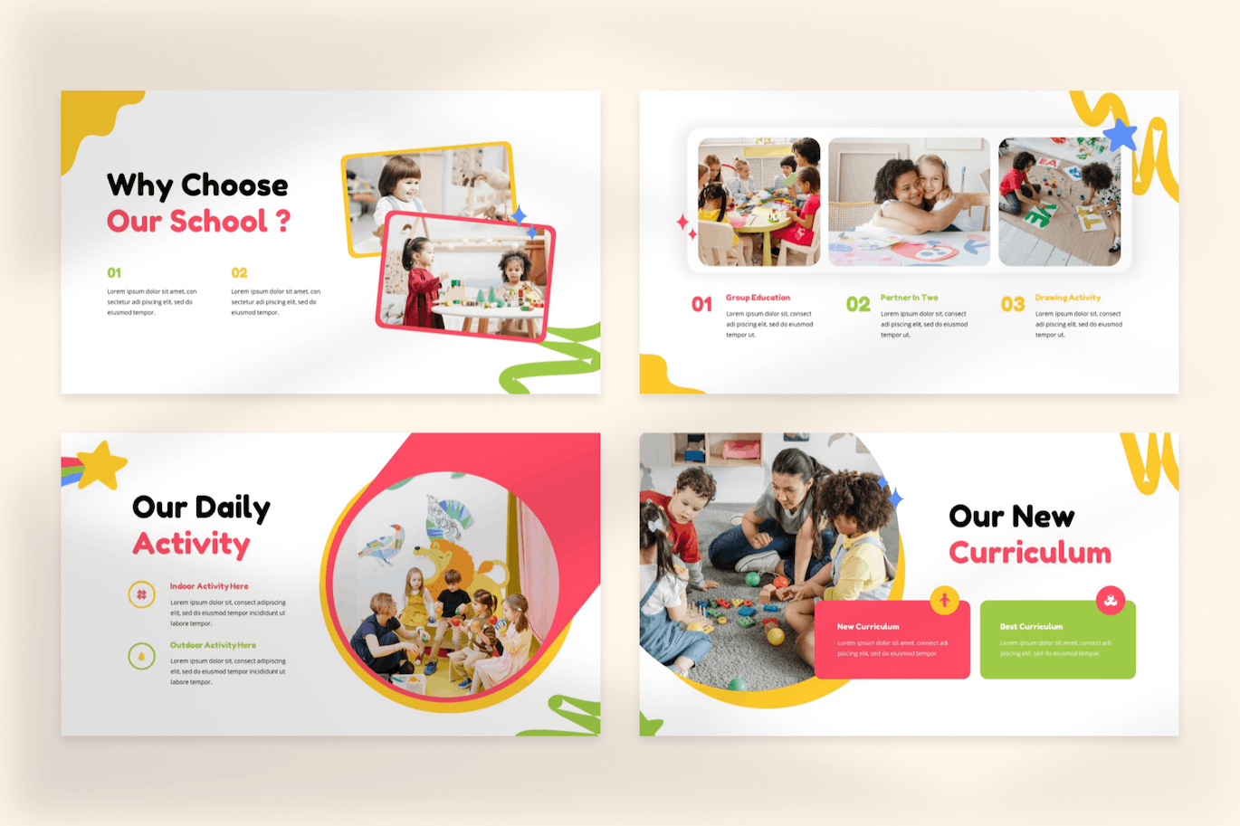 幼儿园和学前班学前教育PPT幻灯片模板免费下载(图2)