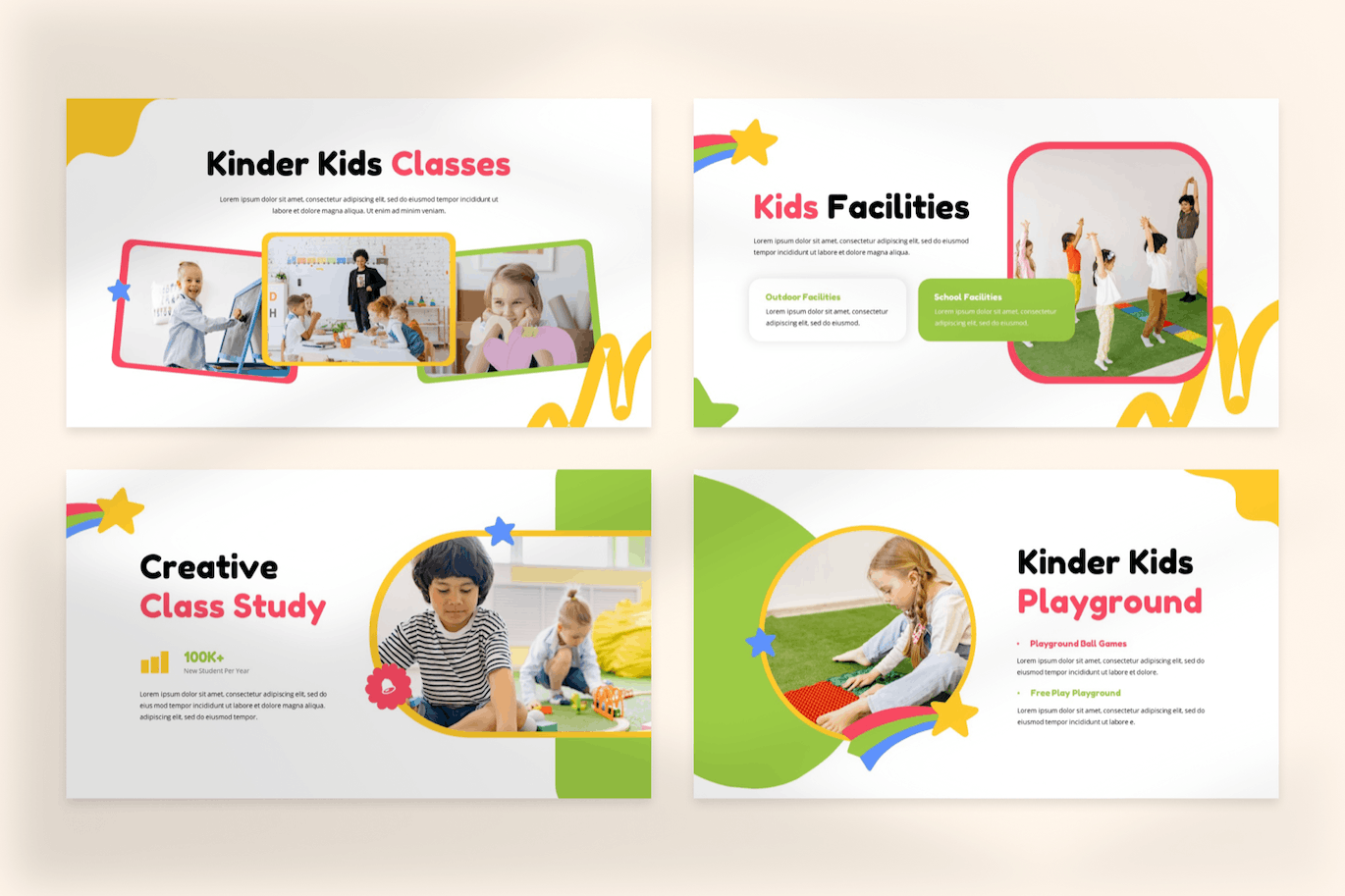 幼儿园和学前班学前教育PPT幻灯片模板免费下载(图9)