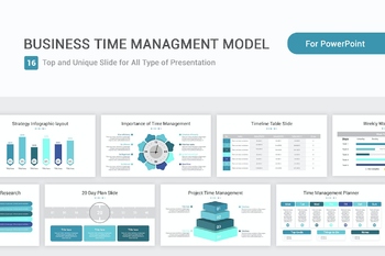 业务时间管理模型PPT演示模板免费下载 
