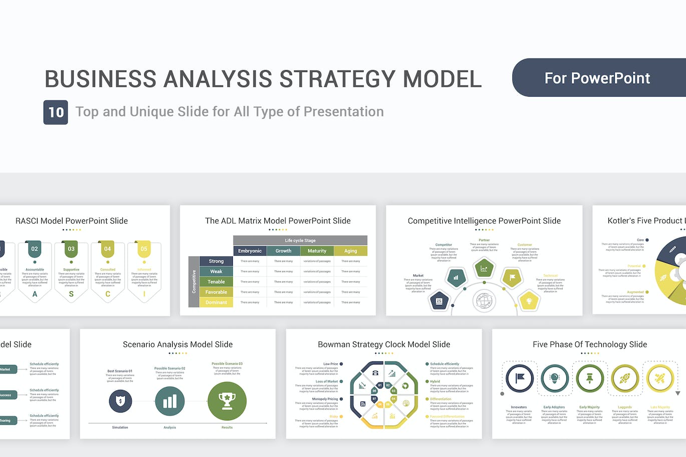 业务分析战略模型策划PPT演示模板免费下载