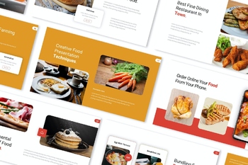 餐饮公司食品推广介绍商业PPT创意模板免费下载