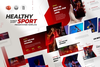 健康运动健身运动PPT幻灯片模板免费下载
