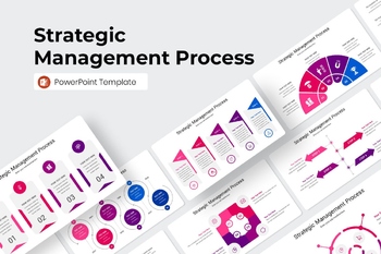 战略管理流程图表PPT模板免费下载