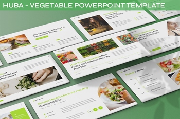 健康生活蔬菜PowerPoint演示模板