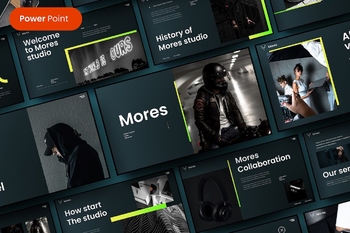Mores – 公司推广商业主题PPT模板免费下载