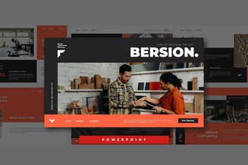 Bersion-业务报告演讲商业PPT模板免费下载